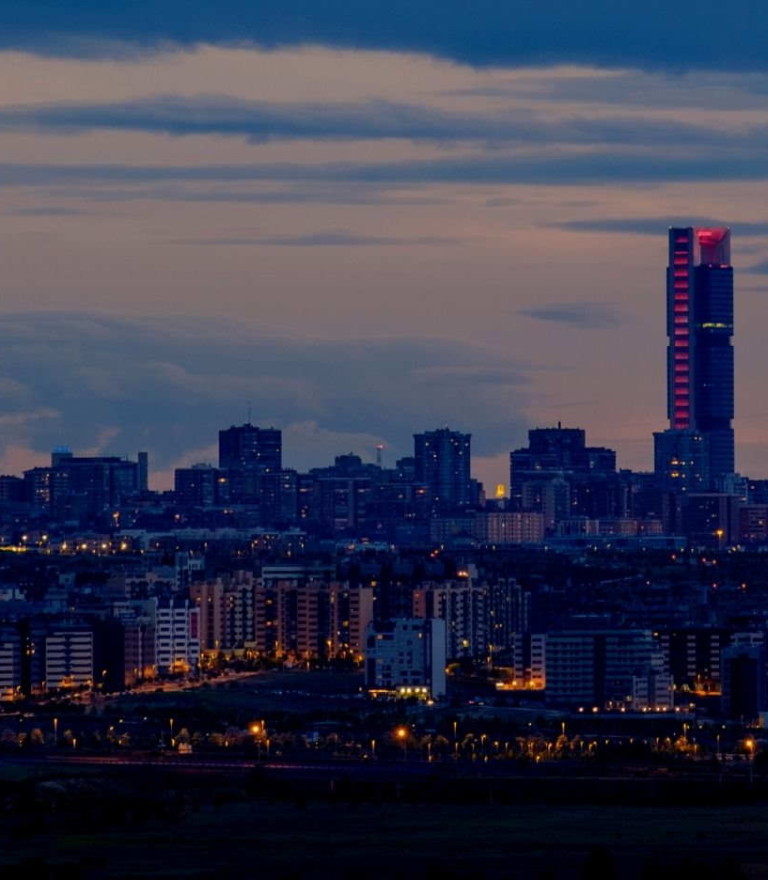 Panorámica de Madrid en la que destacan las Cuatro Torres