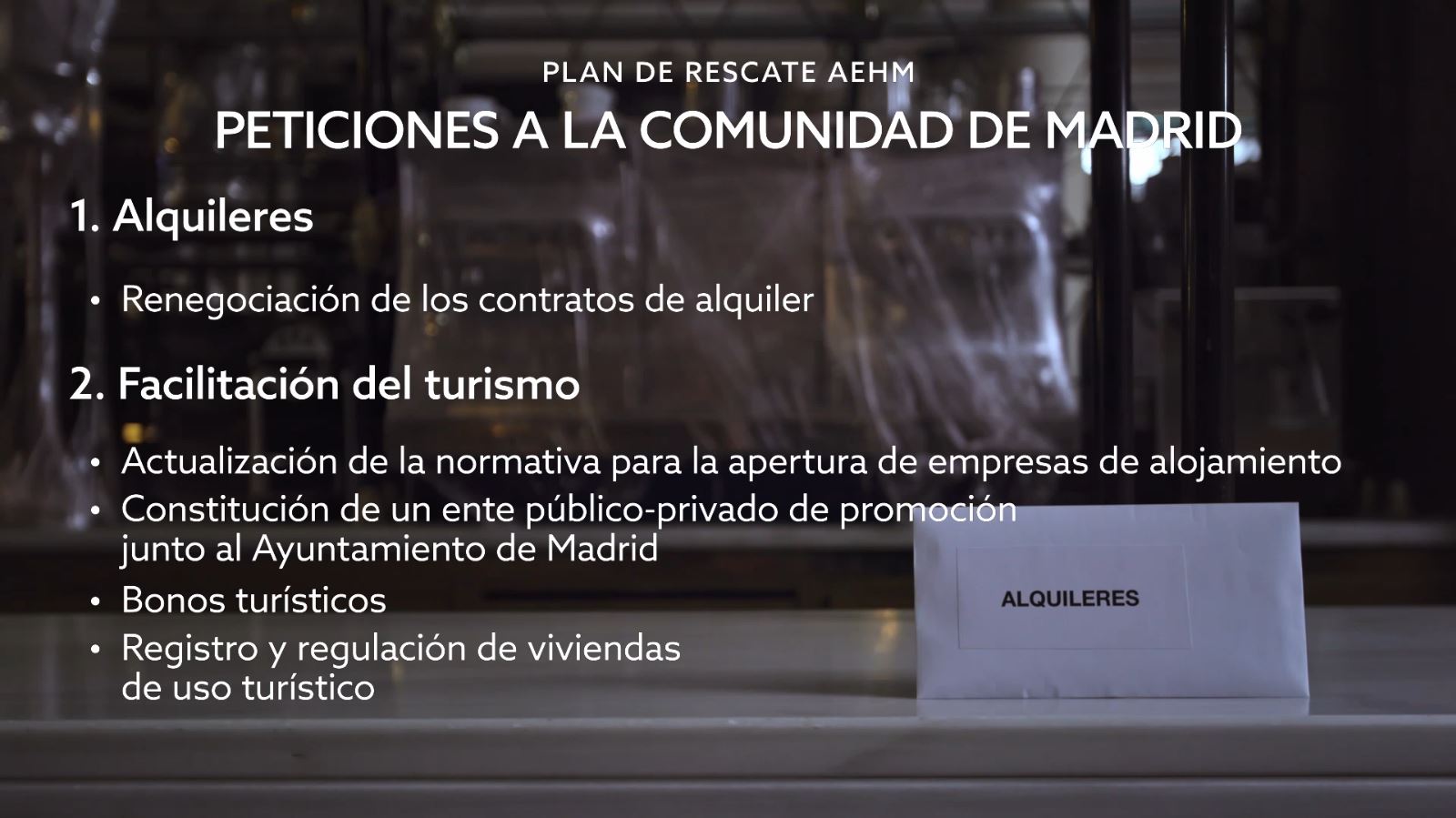 Peticiones a la Comunidad de Madrid